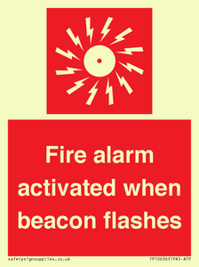 Fire alarm activated when beacon flashes